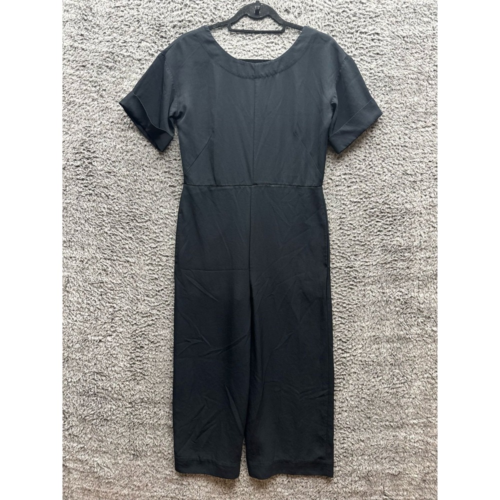 Everlane The Utility Drape Jumpsuit Relaxed Fit Black Womens Size 00